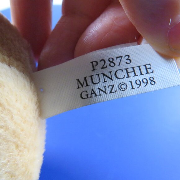 Tan Mini Bunny Rabbit Ganz 1998 "Munchie" Plush Rabbit Easter Basket Toy - Picture 8 of 11